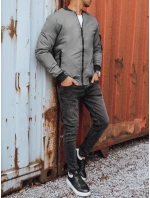 Pánska bunda bomber graphite FashionStreet TX3824 Pánska bunda bomber graphite FashionStreet TX3824