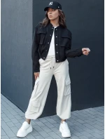 Dámska bunda bomber PRIEV black FashionStreet TY4307 Dámska bunda bomber PRIEV black FashionStreet TY4307