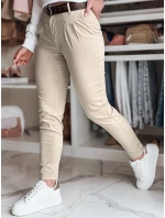 Dámske nohavice chinos s opaskom MODELA cappuccino FashionStreet UY2566