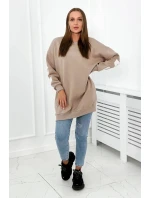 Izolovaná mikina s nápisom California tmavo béžová Izolovaná mikina s nápisom California tmavo béžová