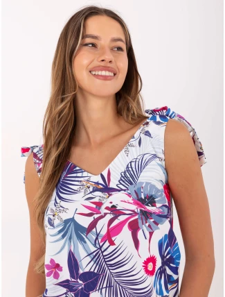 Dámsky top WN TP 1482 4.67 biely a tmavomodrý