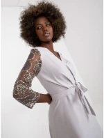 Šaty LK SK 507860.82P svetlo šedá