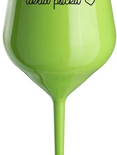 ČISTIACE ČASY - zelený nerozbitný pohár na víno 470 ml