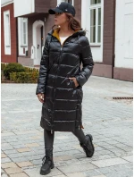 Dámsky prešívaný zimný kabát s kapucňou BETHANNY čierny FashionStreet TY4552