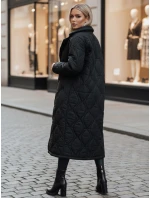 Dámsky prešívaný dlhý kabát TRENDIFY black FashionStreet TY4378z Dámsky prešívaný dlhý kabát TRENDIFY black FashionStreet TY4378z