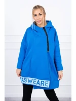 Zateplená mikina so zipsom nevädzovo modrá Zateplená mikina so zipsom nevädzovo modrá