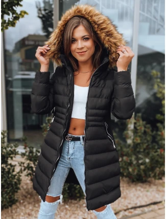 TERIS dámska zimná bunda čierna FashionStreet TY3095 TERIS dámska zimná bunda čierna FashionStreet TY3095