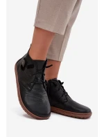 Dámske kožené čižmy Barefoot s ozdobnými detailmi Zazoo 30072 Black Dámske kožené čižmy Barefoot s ozdobnými detailmi Zazoo 30072 Black
