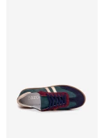 Zazoo N1068 Dámske semišové nízke tenisky Dark Green