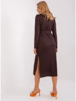 LK SK 509447 šaty.75P tmavo hnedá
