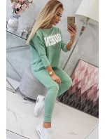 Sada s potlačou Queen tmavo mätová