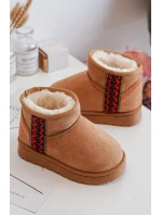 Śniegowce Botki Ocieplane Dziecięce Camel Leonora