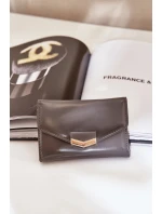 Lakierowany Portfel Damski Ciemnoszary Rahner