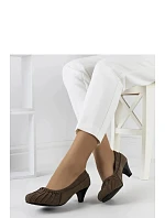 Lodičky na podpätku 90175 khaki - Solea