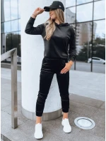 Čierny dámsky velúrový set SO COMFY FashionStreet AY0888 Čierny dámsky velúrový set SO COMFY FashionStreet AY0888