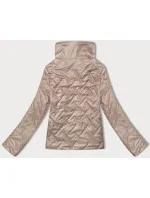 Perlovo ružová tenká dámska bunda so stojacím golierom S'West (B8363-51)