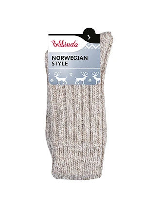 Zimné unisex ponožky NORWEGIAN STYLE SOCKS - BELLINDA - béžové Zimné unisex ponožky NORWEGIAN STYLE SOCKS - BELLINDA - béžové