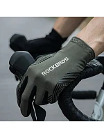 Cyklistické rukavice Rockbros 16110006002 tlmenie veľkosť M - zelená/čierna