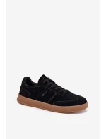 Zamszowe Sneakersy Damskie Big Star SS274673 HI-POLY SYSTEM Czarne