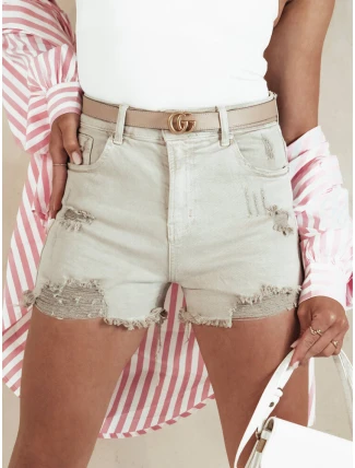 Dámske šortky POPGLAM beige FashionStreet SY0399