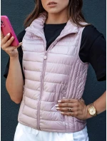 Dámska prešívaná vesta so stojačikom STYLISHZ ružová FashionStreet TY4450