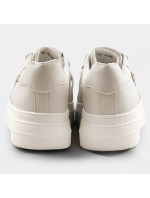 Béžové dámske športové topánky s retiazkou (B-545)