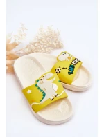 Dziecięce Klapki Dinozaur T-Rex Beżowe Bernis