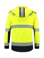 Dvojfarebná bunda EN ISO 20471 Softshell unisex fluorescenčná žltá Dvojfarebná bunda EN ISO 20471 Softshell unisex fluorescenčná žltá