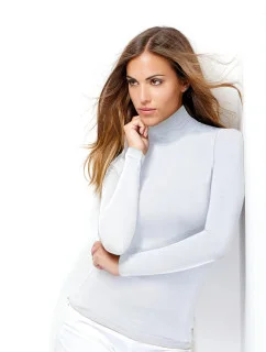 Dámske tričko so stojačikom Maglia Lupetto 212057 White - Intimidea