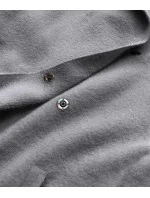 Dlhý sivý prehoz cez oblečenie s kapucňou (B6010-9)