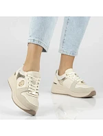 Dámske béžové kožené čižmy Filippo DP7769