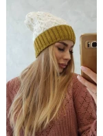 Fleecová čiapka Bibiana K264 kiwi+ecru