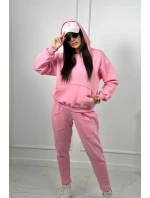 Zateplená mikina + nohavice svetloružová