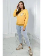 Mikina s horčicovou potlačou