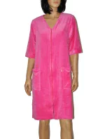 Dámsky župan so zipsom DE LAFENSE 431 Velúr M-4XL