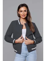 Dámska bunda bomber v grafitovej farbe (16M9070-92)