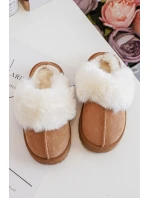 Kapcie Dziecięce Z Futerkiem Camel Birasta