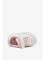 Detské tenisky Športová obuv na suchý zips White-Pink Malva