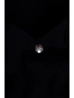 M791 Maxi šaty s hlbokým výstrihom do V - čierne