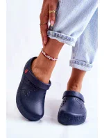 Dámské světlé pantofle Kroks Big Star II275002 námořnická modrá