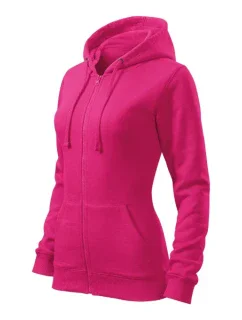 Trendy mikina na zips fialová