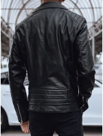 Pánska kožená bunda ramones black FashionStreet TX4715
