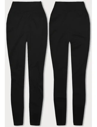 Hrubšie čierne bavlnené legíny (YW003)