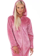 Dámsky župan Siena s kapucňou na zips 3656 Old Pink - Vestis