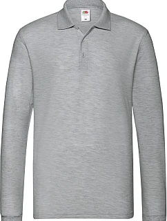 Fruit of the Loom Premium Polo LSL Piqué – polokošeľa s dlhým rukávom 16.3310 athletic heather