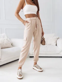 Béžové dámske nohavice (8266)
