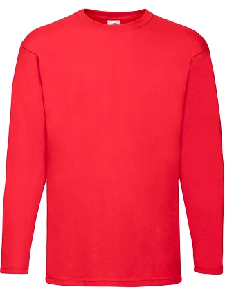 Fruit of the Loom Valueweight T LSL Tričko s dlhým rukávom 16.1038 červené Fruit of the Loom Valueweight T LSL Tričko s dlhým rukávom 16.1038 červené