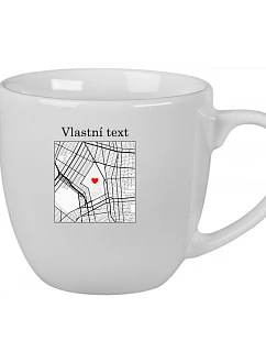 Personalizovaný keramický hrnček s objemom 400 ml s mapou