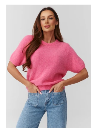 Sveter s krátkym rukávom model 224084 Makadamia