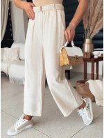 Dámske zvonové nohavice CHIMAS ecru FashionStreet UY2109 Dámske zvonové nohavice CHIMAS ecru FashionStreet UY2109